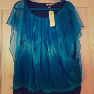 NWT Chiffon watercolor print blouse size XXL
